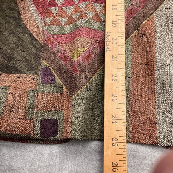 Coldwater Creek Jacket‎ Women Medium Rust Green Herringbone Tweedy Patch Boho - Picture 9 of 11